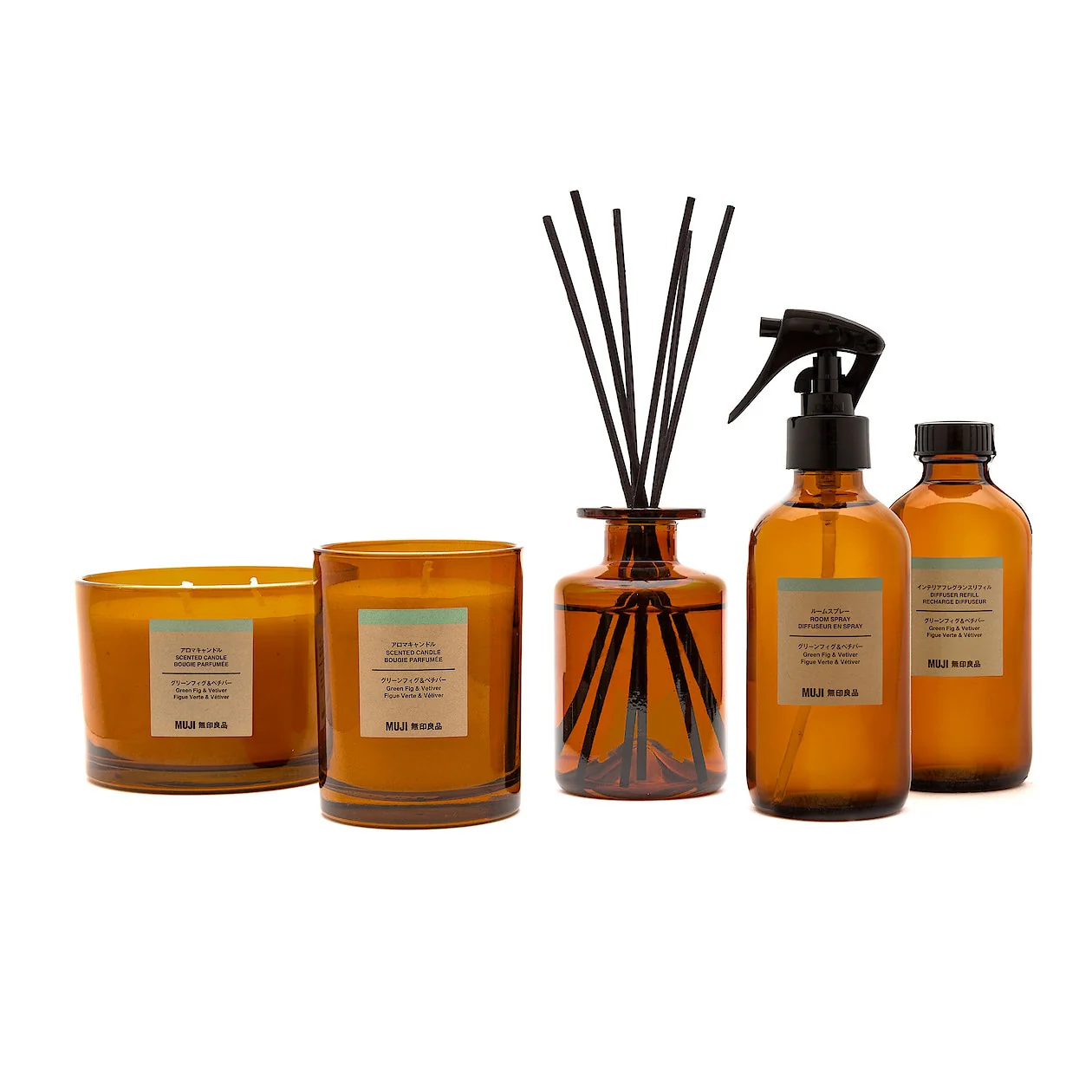 Glass Candle - Green Fig & Vetiver (3 Wick) - Image 5