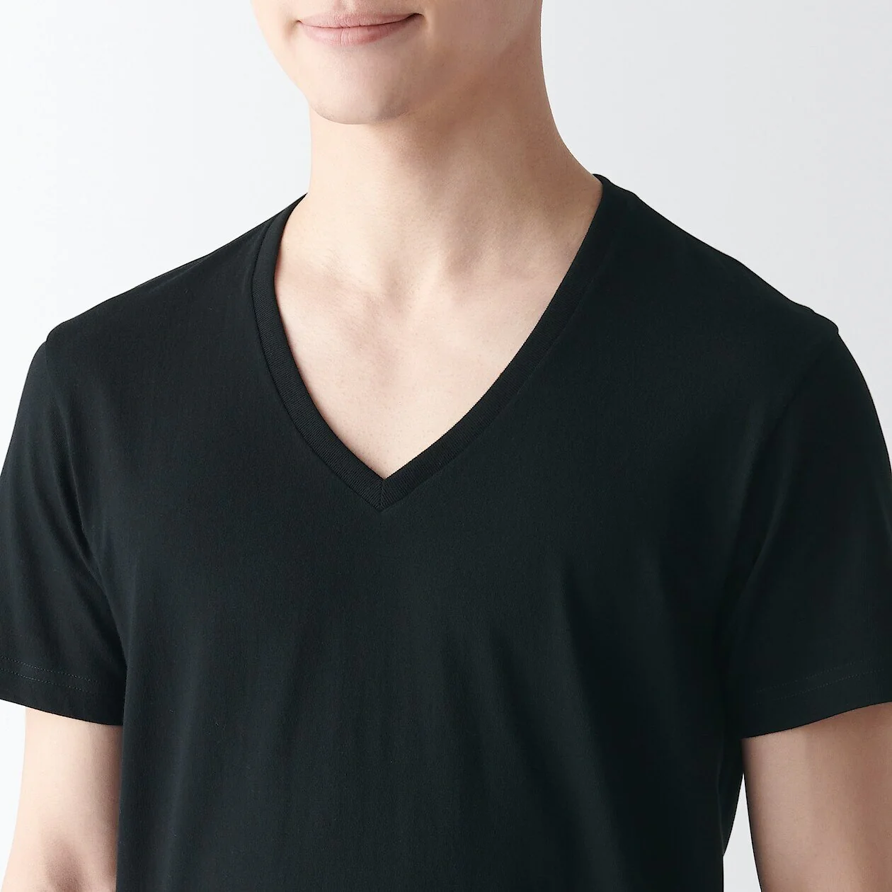 Side Seamless Cotton V-Neck T-Shirt (2 Pack) - Image 5